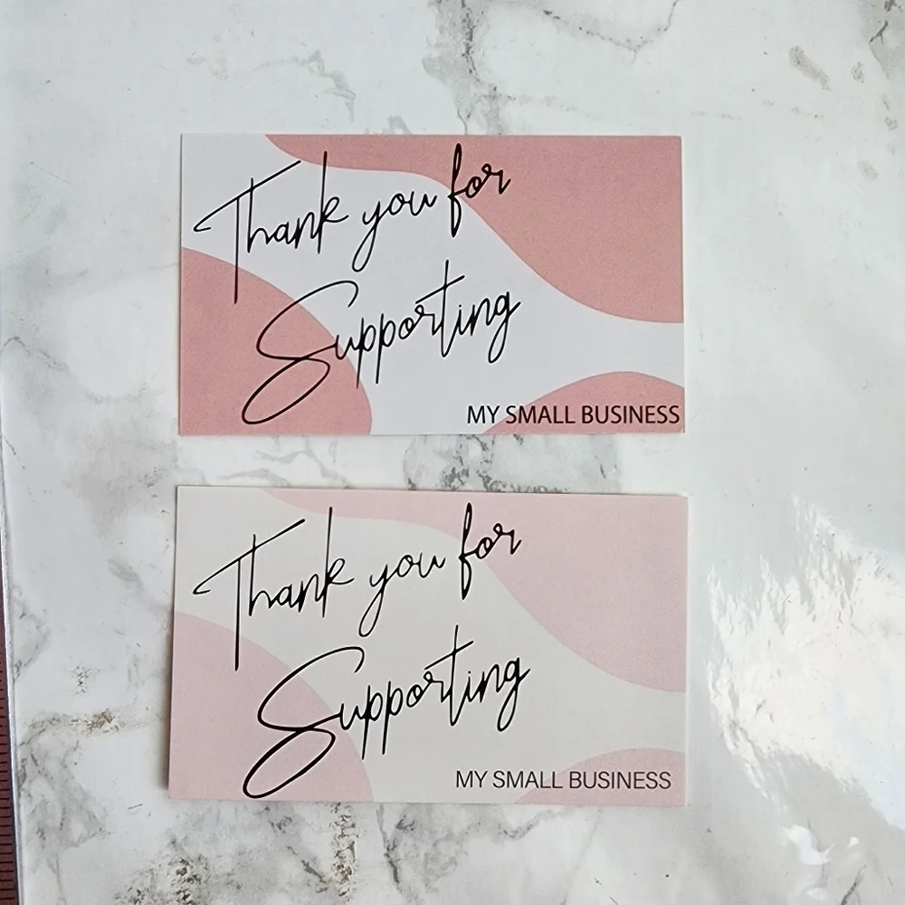 220pc Thank You Business Cards & Stickers
